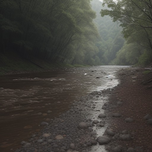 【川の増水】水位が下がるタイミング | 釣行再開の判断基準 をイメージした 川、川 の写真