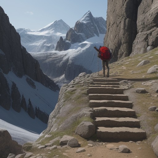 【登山】初心者が階段を楽に登るコツ | 体力を温存する足の運び方 をイメージした 山、ハイキング の写真