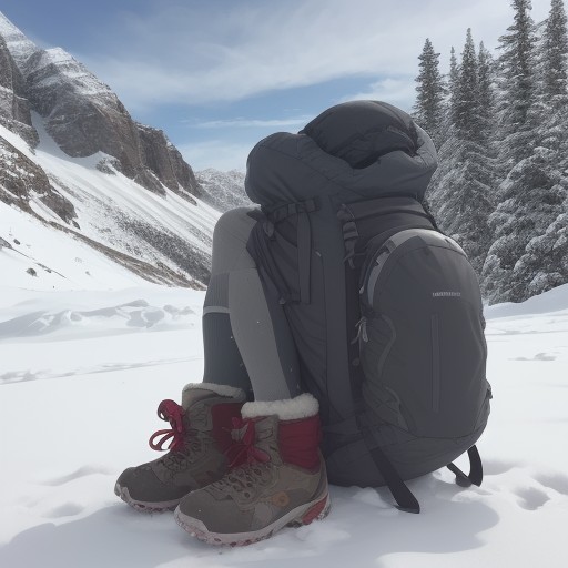【登山】霜降り対策の装備 | 山行での体温維持方法 をイメージした 冬、山、登山道 の写真