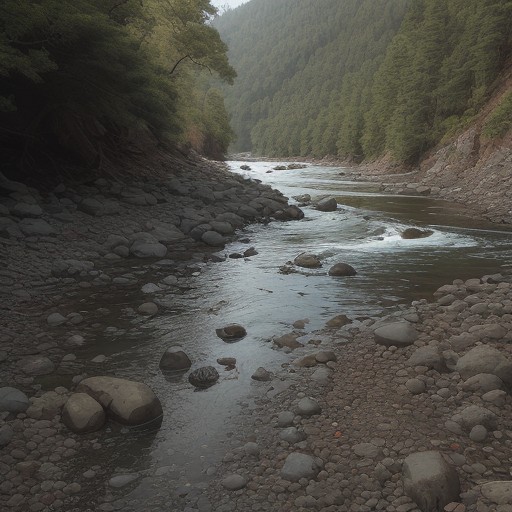 【川釣り】流れの巻き込みがある場所 | 危険箇所の見分け方 をイメージした 川 の写真