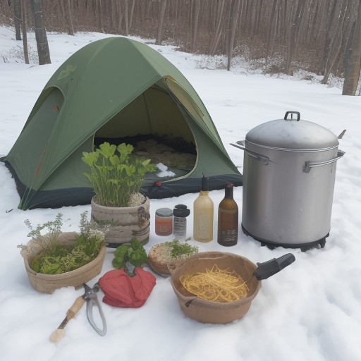 【山菜】採取時期のカレンダー | 山歩きで出会う旬の食材リスト をイメージした 春、夏、雪景色 の写真