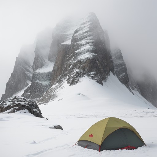 【登山】霧での停滞判断 | 安全に下山するための基準 をイメージした 山、冬 の写真