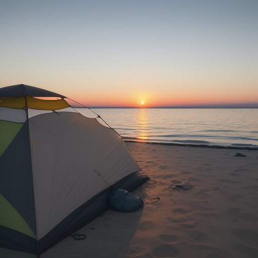 【シーバス】夕まずめの釣りポイント | 潮の流れと狙い方 をイメージした 夕日 の写真