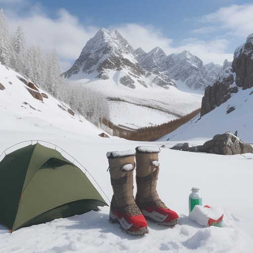 【冬山登山】ねんざの応急処置 | 雪山での対処法と注意点 をイメージした 冬、山、雪景色、山、冬、ハイキング の写真