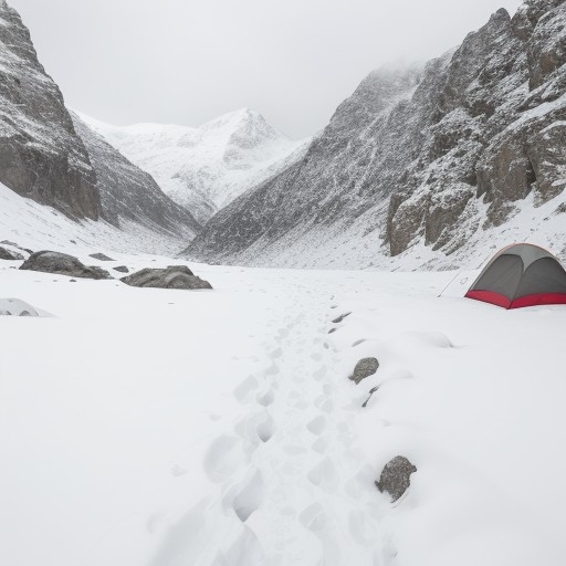 【冬山登山】滑落を防ぐ歩き方 | 安全に登るための回避策と装備 をイメージした 冬、雪景色、山、冬 の写真