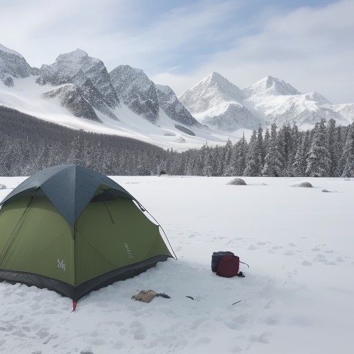【冬山】テントの結露を防ぐ方法 | 快適な睡眠のための対策とコツ をイメージした 冬、山、冬 の写真