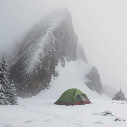 【登山】霧の中での歩き方 | 視界を確保するルート確認の方法 をイメージした 山、冬 の写真