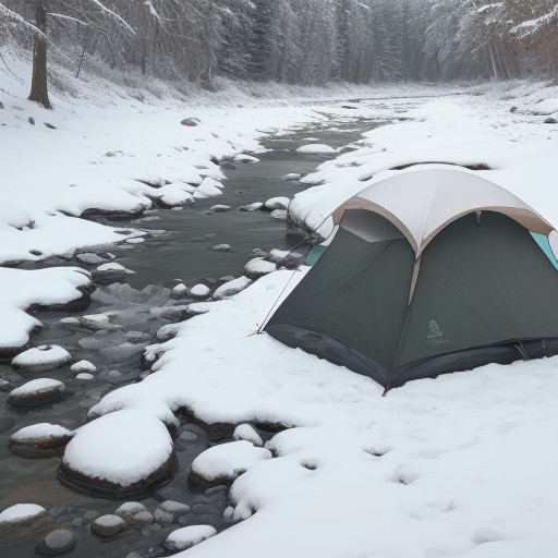 【低水温】川の魚への影響 | 冬の釣行で気をつけるポイント をイメージした 冬、雪景色、川 の写真
