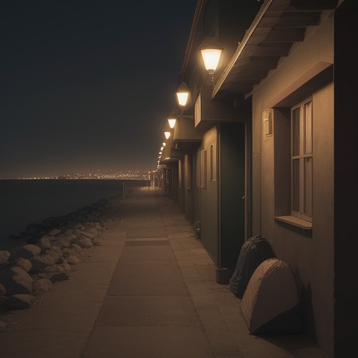 【タチウオ】堤防ルアー釣りのコツ | 夜の海で釣る方法 をイメージした自然風景の写真
