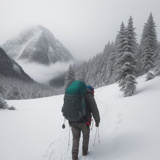 【登山】稜線で霧が出た時の判断 | 安全な撤退のタイミング をイメージした 山、稜線、冬 の写真