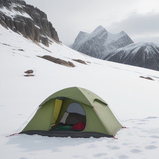 【登山】稜線を歩くルート | 避難小屋での宿泊体験 をイメージした 冬、山、稜線 の写真