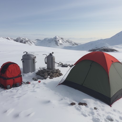 【登山】ガスストーブのトラブル対処法 | 山での火起こしと注意点 をイメージした 冬、山、山 の写真