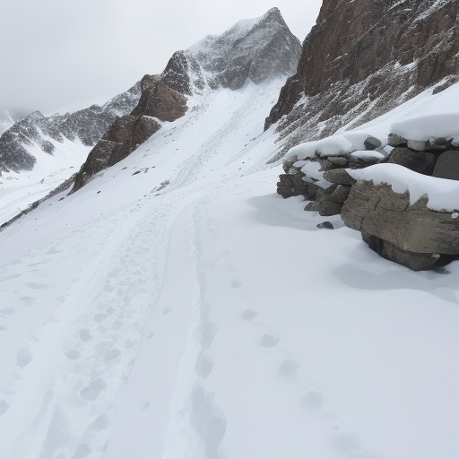 【登山】行動計画の立て方 | 安全に登るための注意点 をイメージした 冬、山 の写真