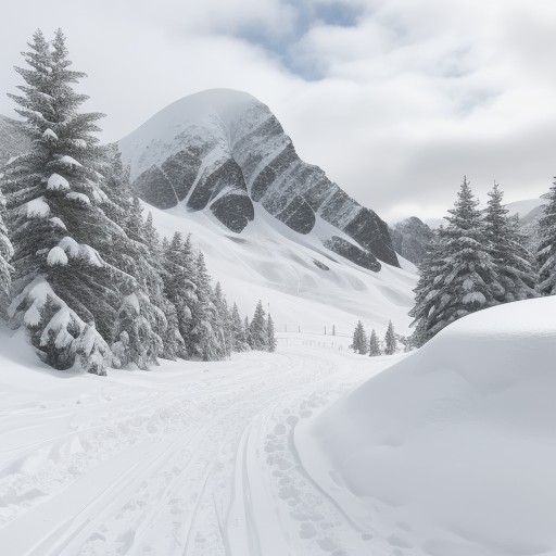 【雪崩】冬山の安全なルート選び | リスクを避ける回避方法 をイメージした 冬、雪景色、山、冬、雪景色 の写真