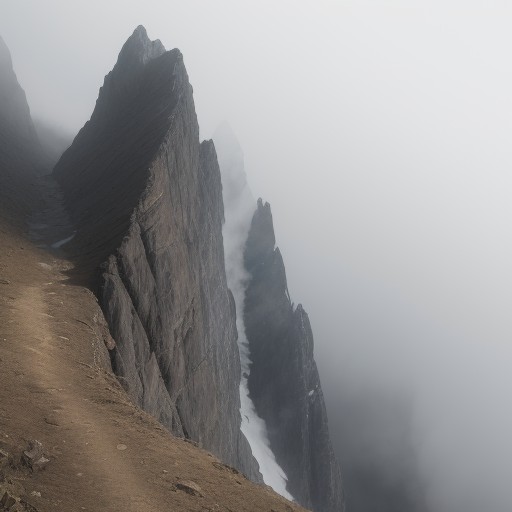 【登山】霧で視界が遮られた時の判断 | 回復のタイミングと対処法 をイメージした 山 の写真