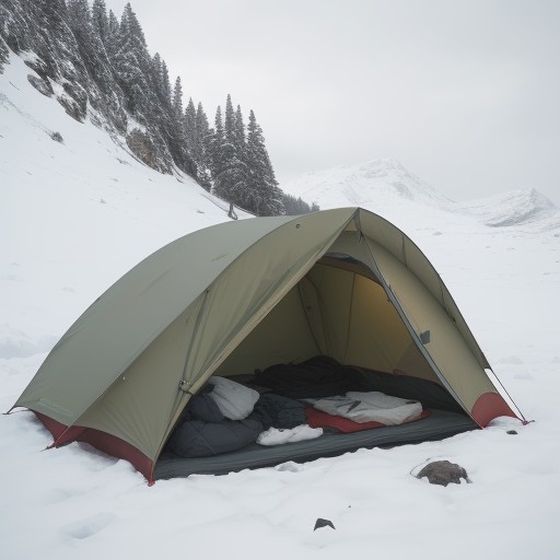 【登山用シュラフ】正しい乾燥の手順 | 寿命を延ばすお手入れ方法 をイメージした 冬、山 の写真