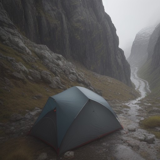 【登山】雨量の目安と停滞判断 | 安全な下山へのタイミング をイメージした 山 の写真