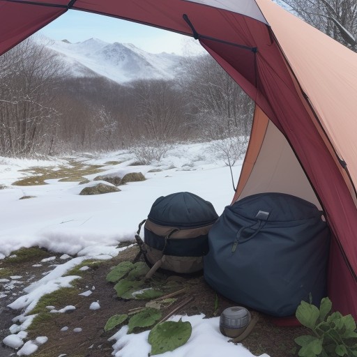 【山菜】採取の適正期 | 春の山で採るおすすめの種類と場所 をイメージした 春、春、春、雪景色 の写真