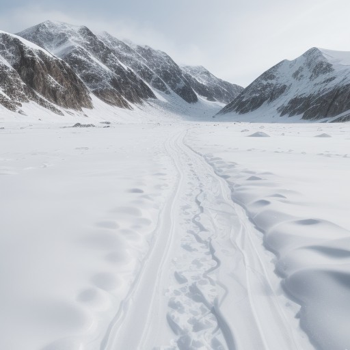 【冬山】霜柱による地面の状態 | 登山ルートへの影響と歩き方 をイメージした 冬、山、冬、山 の写真