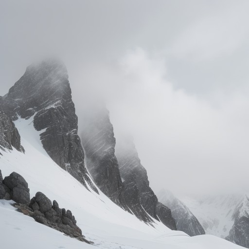 【登山】霧が晴れて視界が開ける瞬間 | 山頂からの景色とルート案内 をイメージした 山 の写真