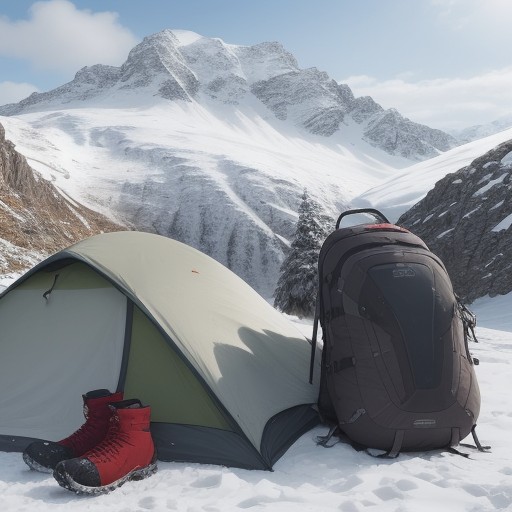 【ウィンタースポーツ】日帰りの持ち物リスト | 冬の山での準備物 をイメージした 冬、雪景色、山、ハイキング の写真