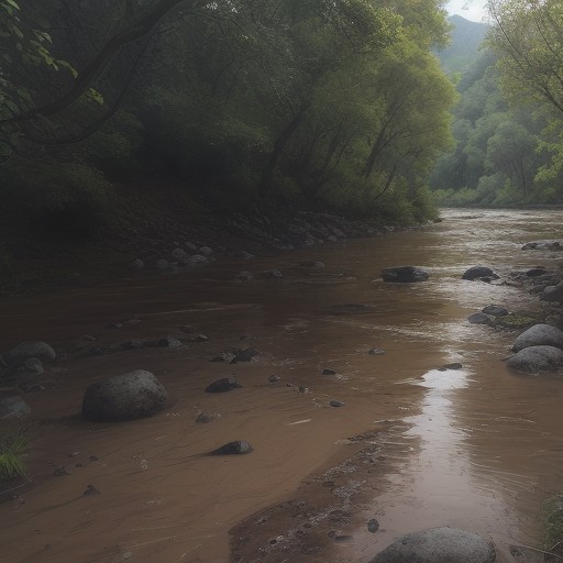 【川の増水】濁りが引くまでの目安 | 回復時間を知るポイント をイメージした 川、川 の写真