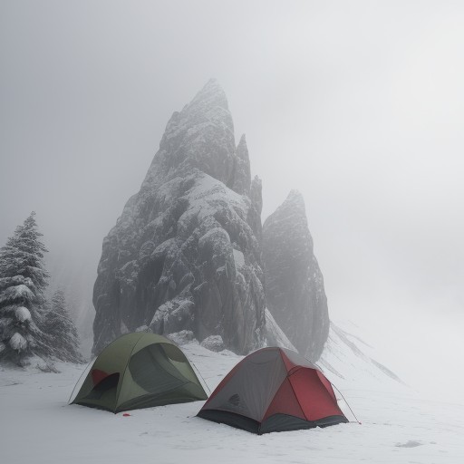 【登山】霧の中での歩き方 | 視界を確保するルート確認の方法 をイメージした 山、冬 の写真