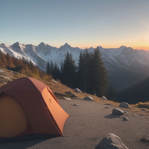 【登山】初心者のための計画的な時間配分 | 山行スケジュールと注意点 をイメージした 秋、山、夕日 の写真