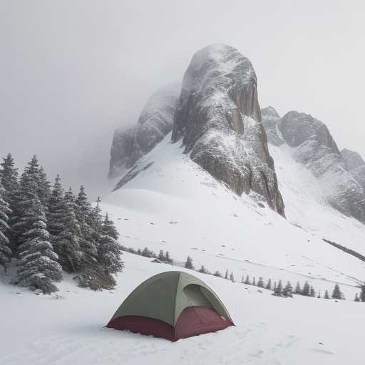 【登山】稜線で霧が出た時の判断 | 安全な撤退のタイミング をイメージした 山、稜線、冬 の写真