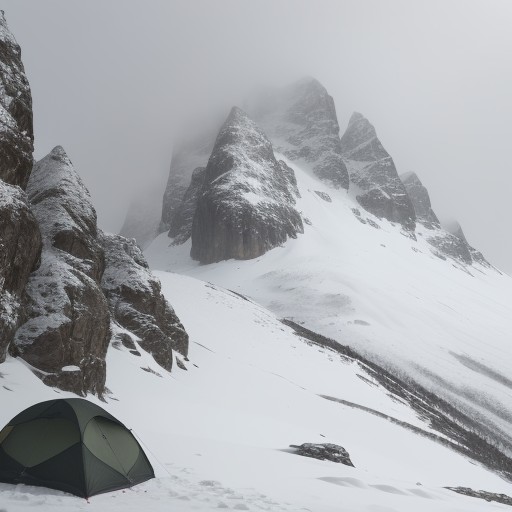 【登山】霧で視界が悪くなった時の歩き方 | 安全な対処法と準備 をイメージした 山、冬 の写真