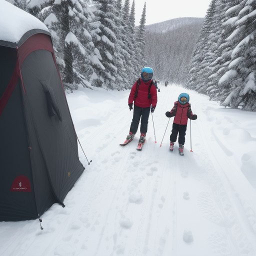 【子供のスキー】転倒対策のコツ | 冬の雪山での安全な滑り方 をイメージした 冬、雪景色、冬 の写真