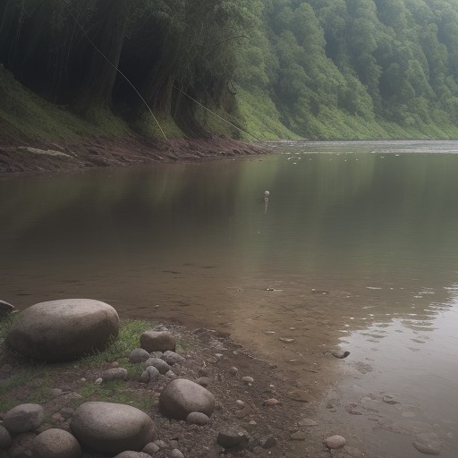【川の濁り】白濁の見極め方 | 釣行を決める判断基準 をイメージした 川 の写真