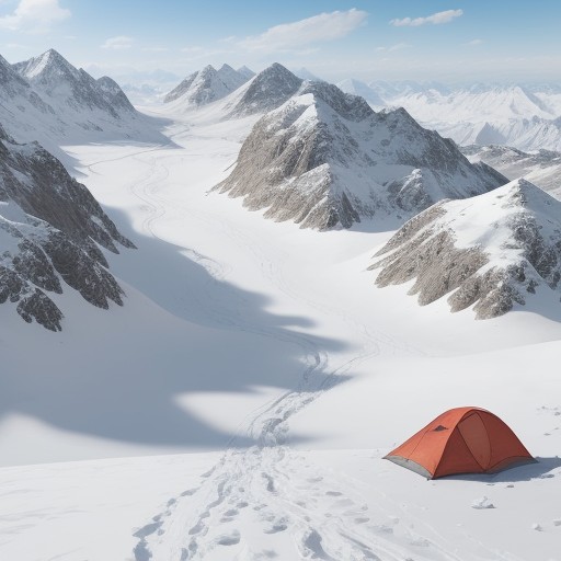 【靴選び】残雪期の登山に使うブーツ | 雪山での歩き方と選び方 をイメージした 広角の風景、山、冬、山、雪景色 の写真