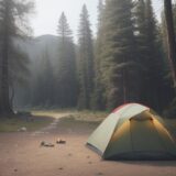 【キャンプ】虫対策に役立つ煙の出し方 | おすすめの道具と使い方 をイメージした 広角の風景 の写真
