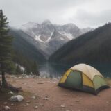 【登山ザック】雨染みの落とし方 | 正しいお手入れ方法と手順 をイメージした 広角の風景、ハイキング の写真