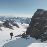 【登山】初心者の体力作りメニュー | 登頂に必要な筋力を鍛える方法 をイメージした 広角の風景、山 の写真