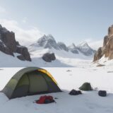 【登山道具】劣化防止剤の使い方 | 保存方法と注意点 をイメージした 広角の風景、山 の写真