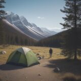 【キャンプ】救急車を呼ぶ手順 | 山奥で迷わない連絡先と伝え方 をイメージした 広角の風景 の写真