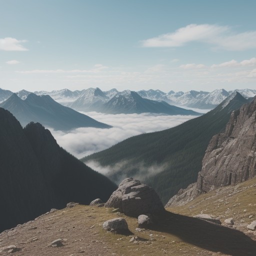 【登山】稜線から雲海を撮る | おすすめの時間帯と方法 をイメージした 広角の風景、山、稜線 の写真