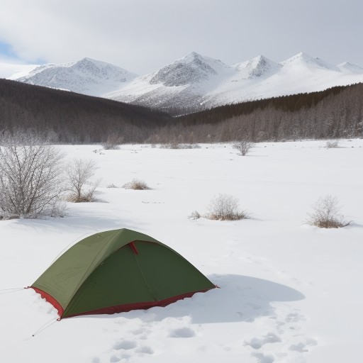 【山菜】雪解け後の採取時期 | おすすめの場所と注意点 をイメージした 広角の風景、雪景色 の写真
