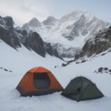 【登山用ギア】メンテナンスの手順 | 時間を短縮する道具の手入れ方法 をイメージした 広角の風景、山 の写真