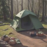 【山菜採取】準備したい道具と服装 | 春の山歩きで役立つ持ち物リスト をイメージした 広角の風景、ハイキング、春 の写真