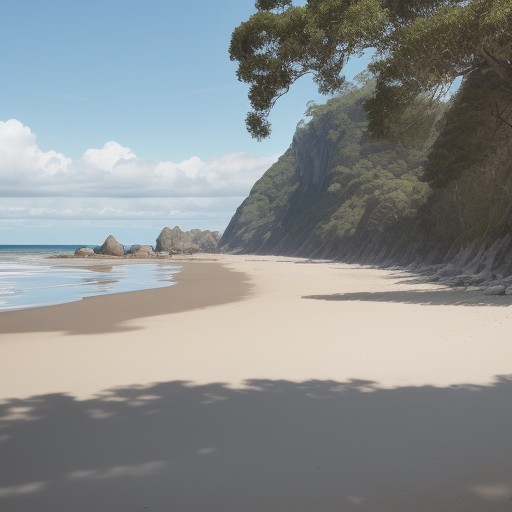 【潮位】低い時の海岸歩き | 注意したいリスクと対策 をイメージした 広角の風景 の写真