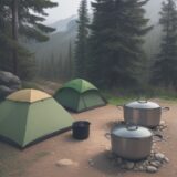 【キャンプクッカー】炊飯に合う選び方 | おすすめの道具と使い方 をイメージした 広角の風景 の写真