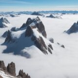 【登山】稜線から見る雲海の撮り方 | カメラの設定とコツ をイメージした 広角の風景、山、稜線 の写真