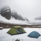 【低体温症】登山の濡れ以外の原因 | 体を温めるための準備と対策 をイメージした 広角の風景、山 の写真