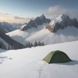【登山】稜線で起きる結露の原因 | 対処法と対策グッズ をイメージした 広角の風景、山、稜線 の写真