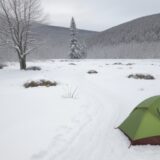 【山菜】残雪期の採取ポイント | 正しい見分け方のコツ をイメージした 広角の風景、雪景色 の写真