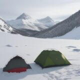 【低体温症】登山の震えへの対処法 | 体温を維持する装備と対策 をイメージした 広角の風景、山 の写真