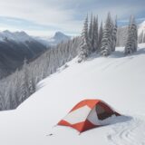 【残雪期登山】おすすめの時期 | 山の状態と装備の選び方 をイメージした 広角の風景、雪景色、山 の写真